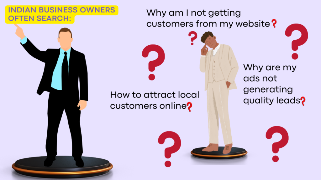 Indian business owners searching for customers online